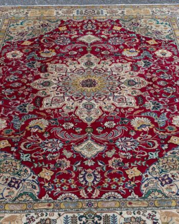 Vintage Persian Rug with Animal Border Details Design JR42