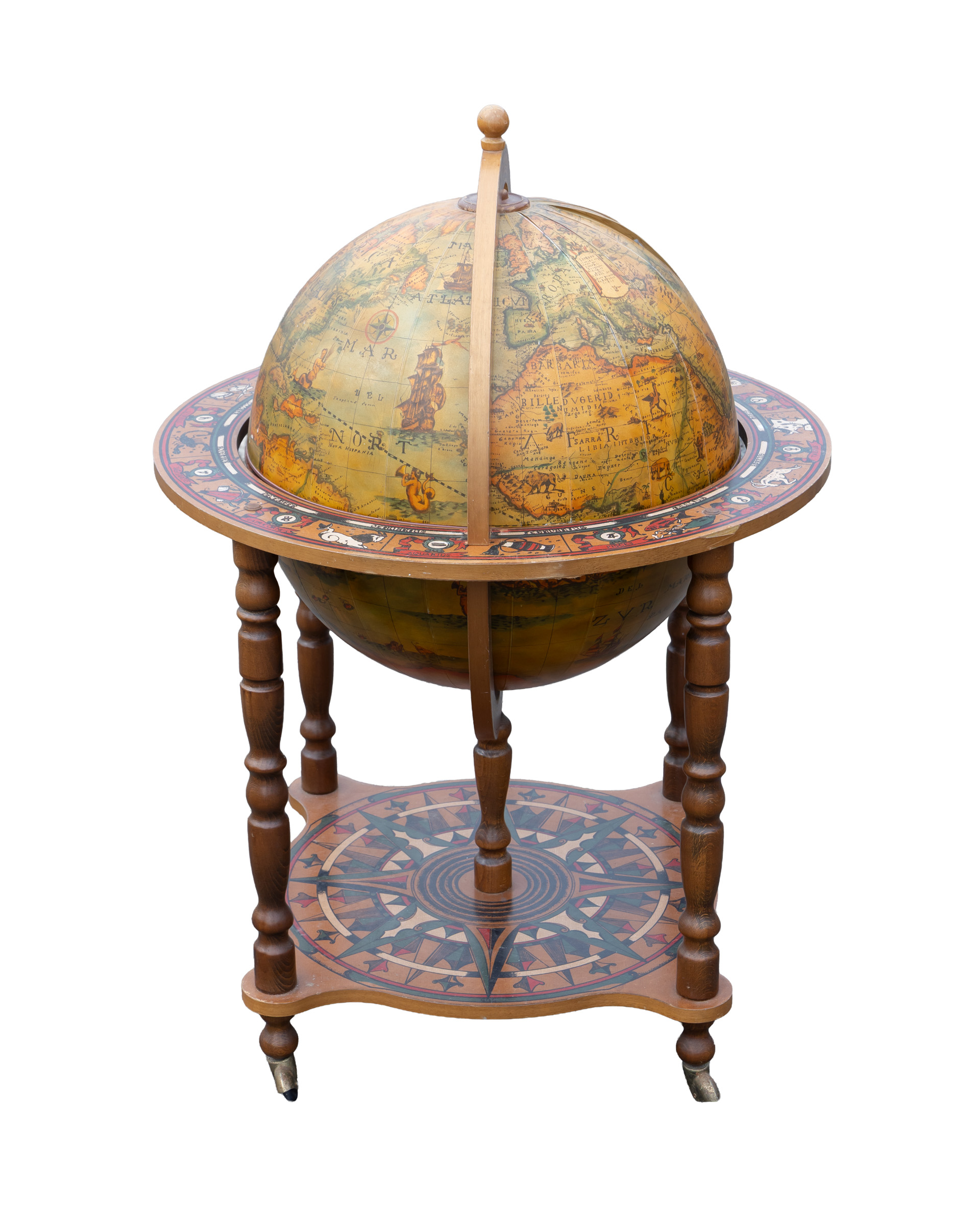 Replica Globe Bar with Zodiac Detailing