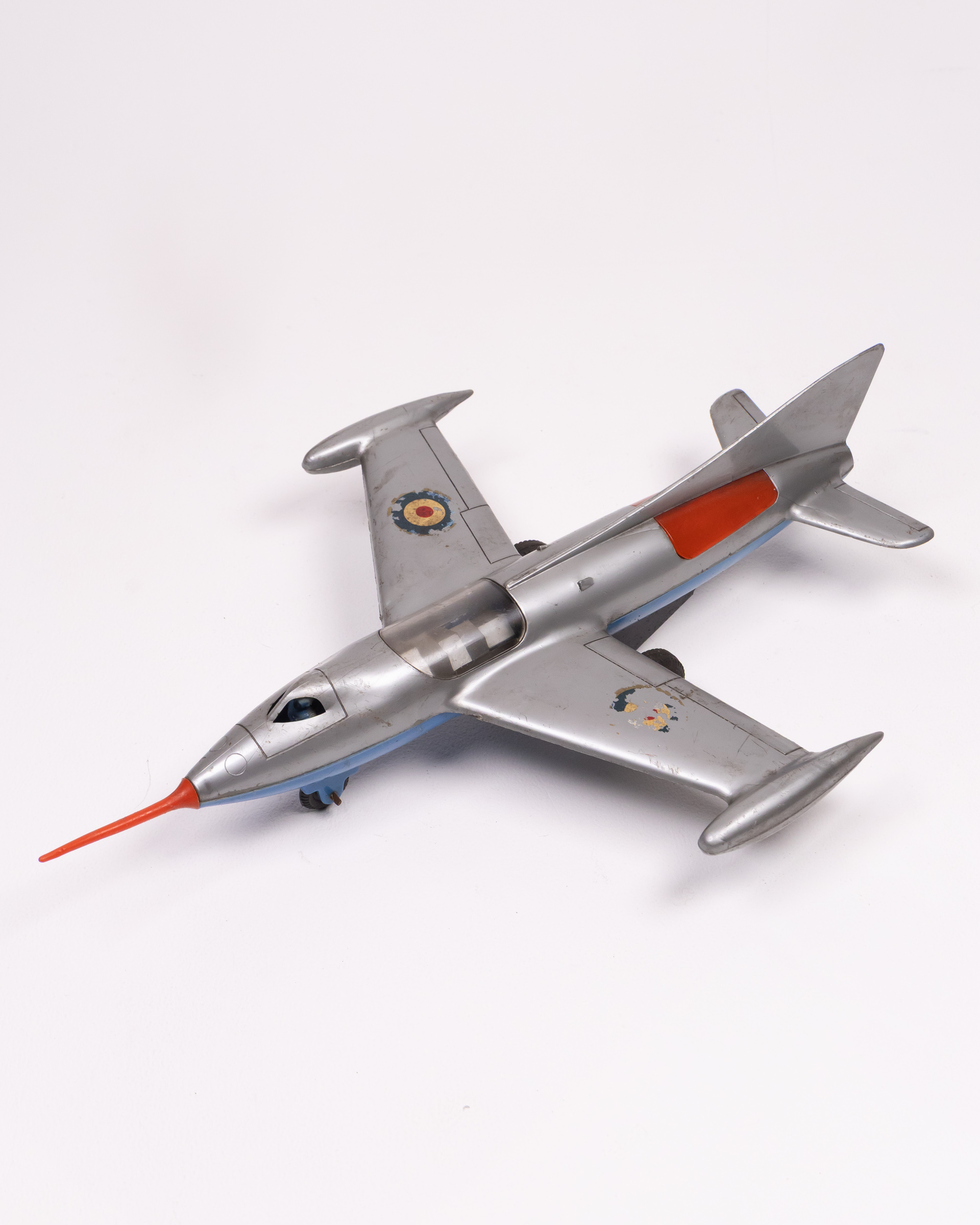 Vintage Marx plastic Toy Aeroplane with Red Nose