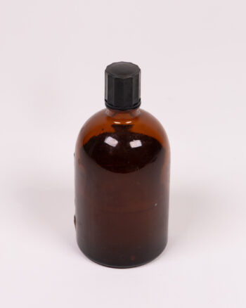 Vintage Glass Antiseptic Bottle with Label