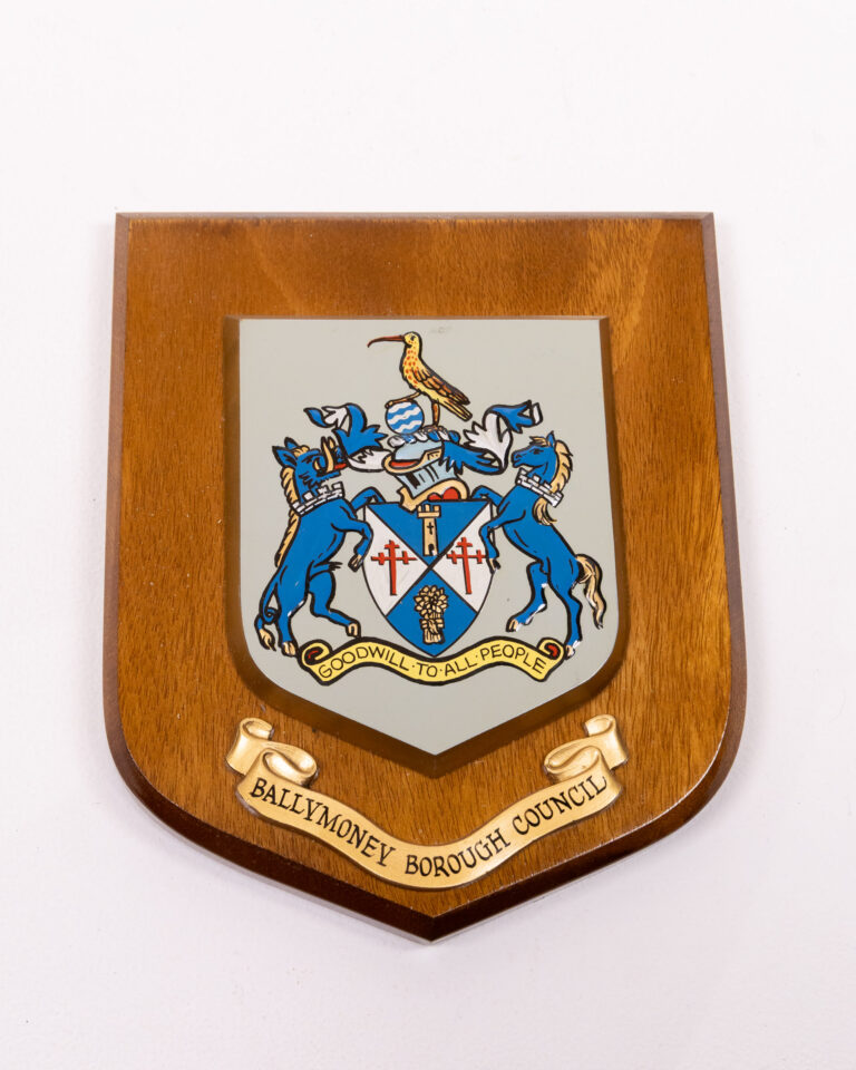 Ballymoney Borough Council Wooden Plaque with Crest