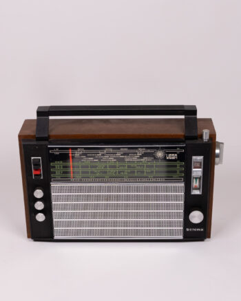 Vintage Russian Selena Radio with Wooden Case and Metal Grill