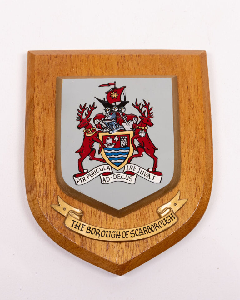 Borough of Scarborough Wood Crest with Metal Plaque