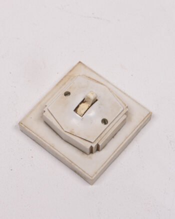 Vintage Art Decvo Ivory Bakelite Light Switch with Toggle