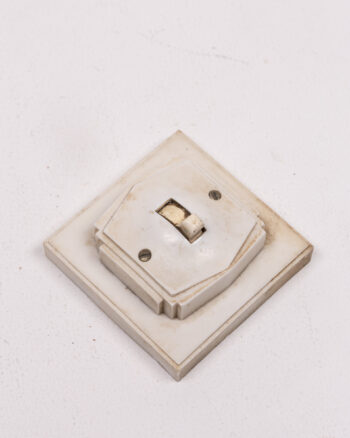 Vintage Art Decvo Ivory Bakelite Light Switch with Toggle