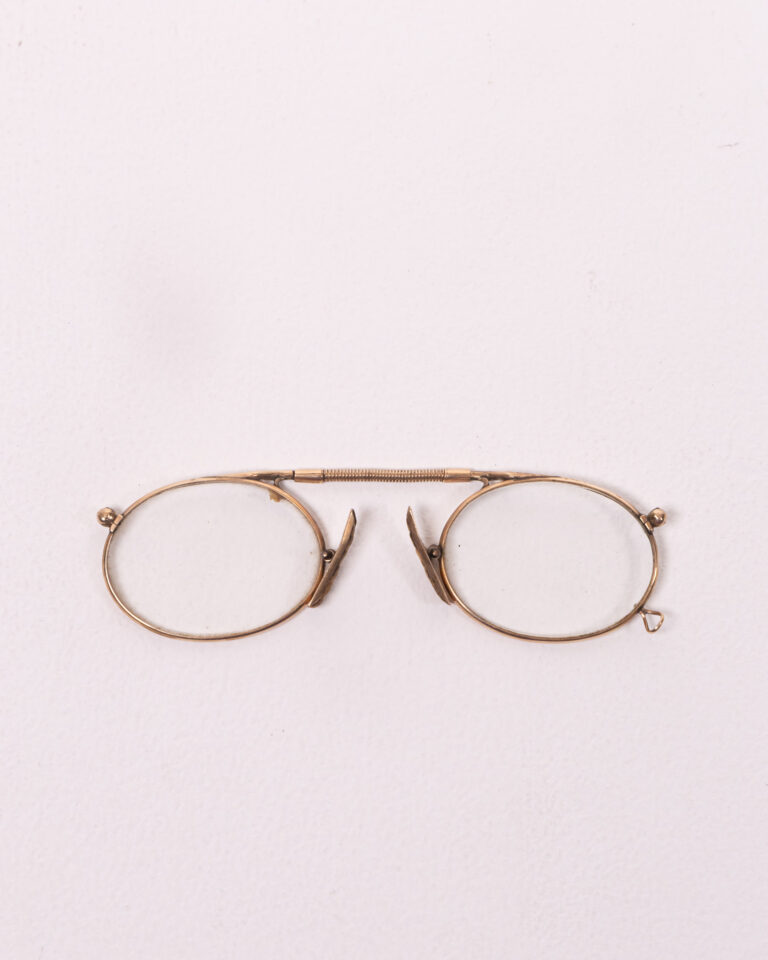 Antique Metal Spectacles with Folding Design