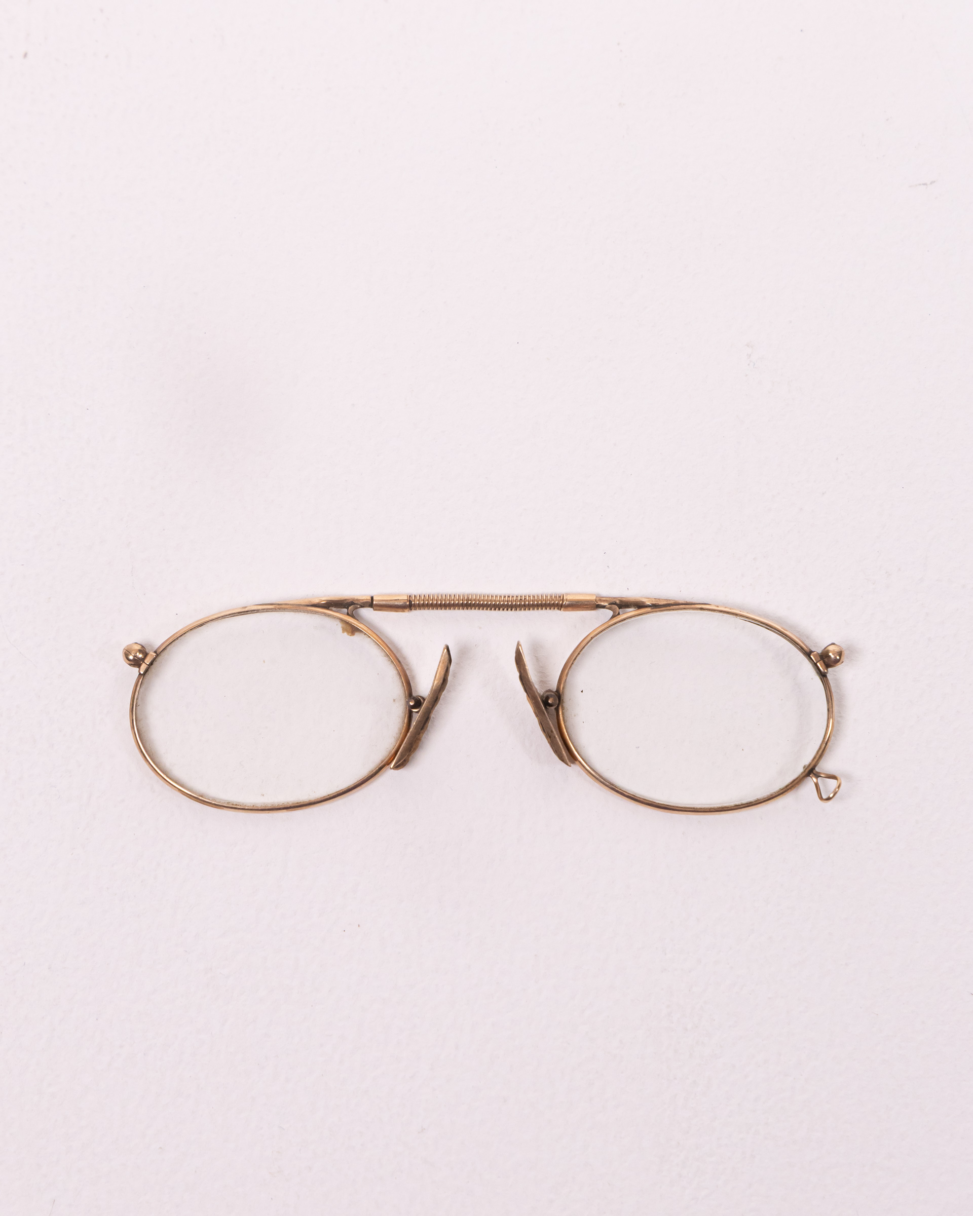 Antique Metal Spectacles with Folding Design