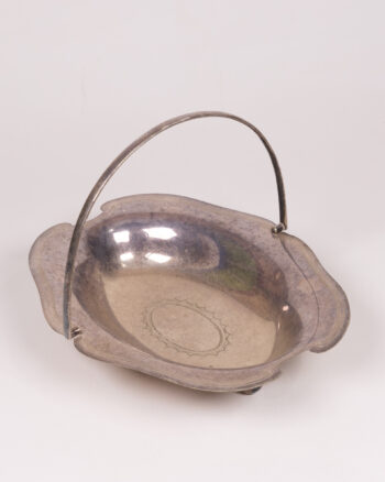 Vintage Silver Plated Basket with Handle