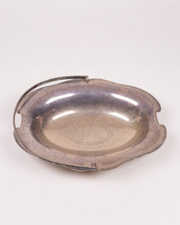 Vintage Silver Plated Basket with Handle