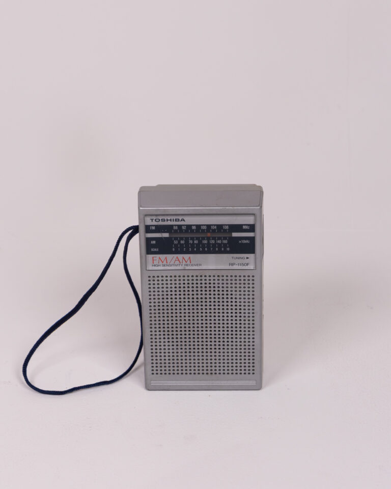 Toshiba Grey Plastic Radio, RP-115DF with Wrist Strap