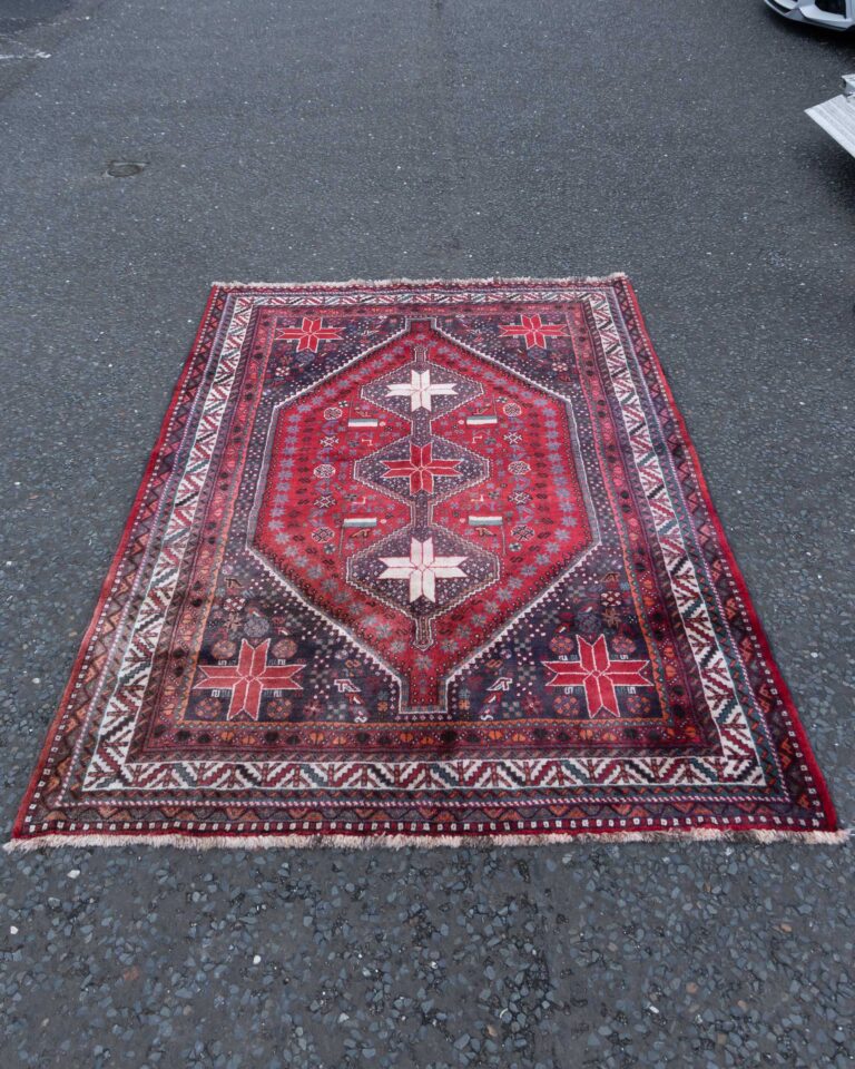 Vintage Style Persian Rug with Geometric Motifs JR2