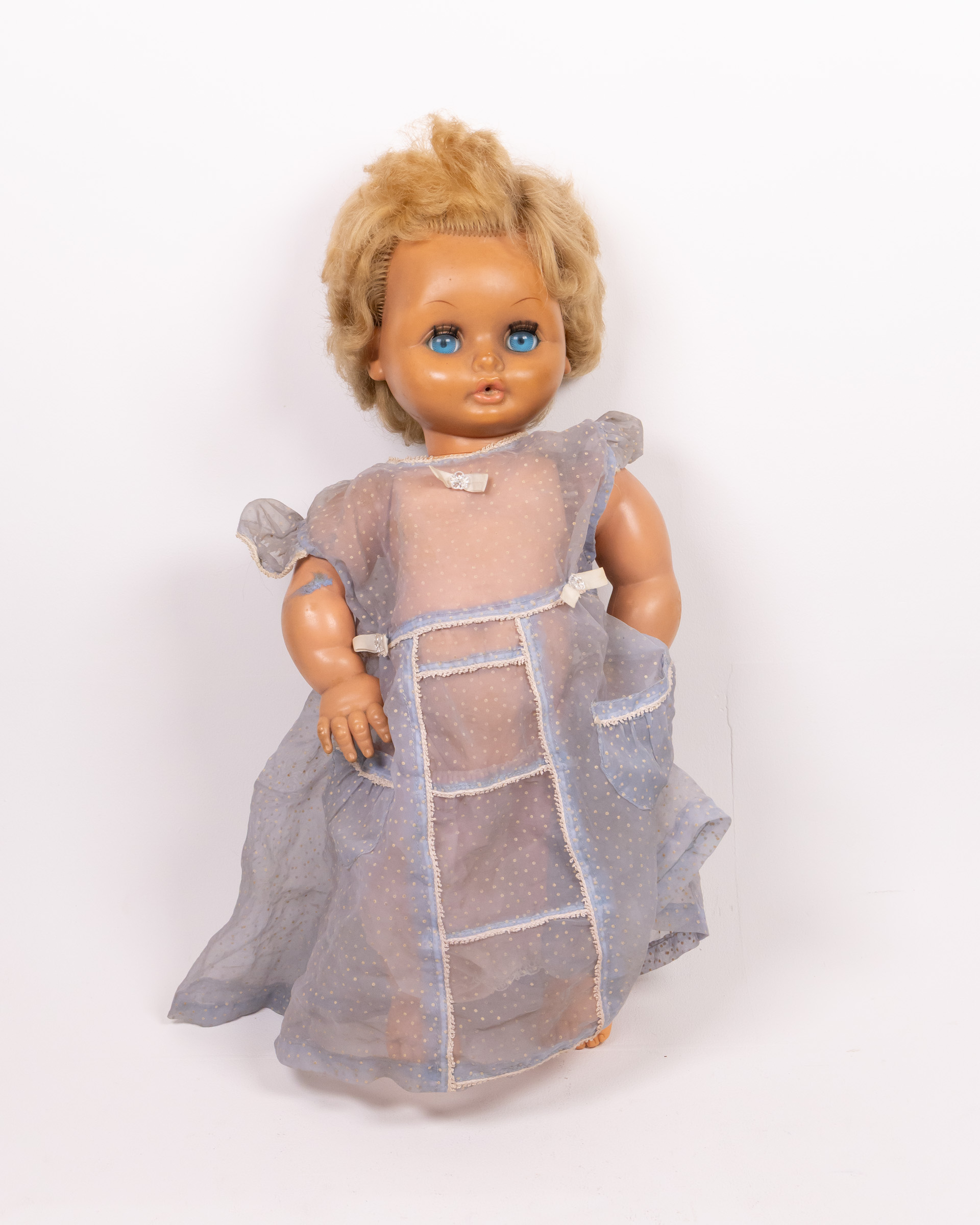 Bella Vintage Plastic Doll with Original Dress