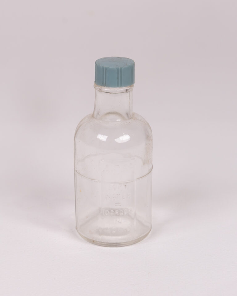 Vintage Glass 'Soft Water' Bottle with Plastic Lid