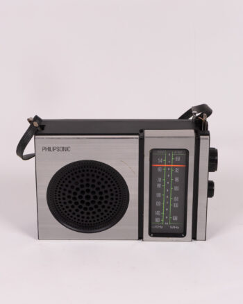 Philipsonic Silver Transistor Radio with Leather Handle