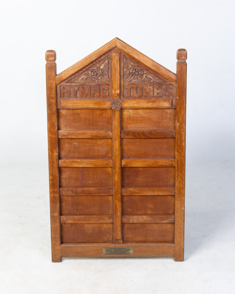 Vintage Carved Wooden Hymns Tunes Number Board