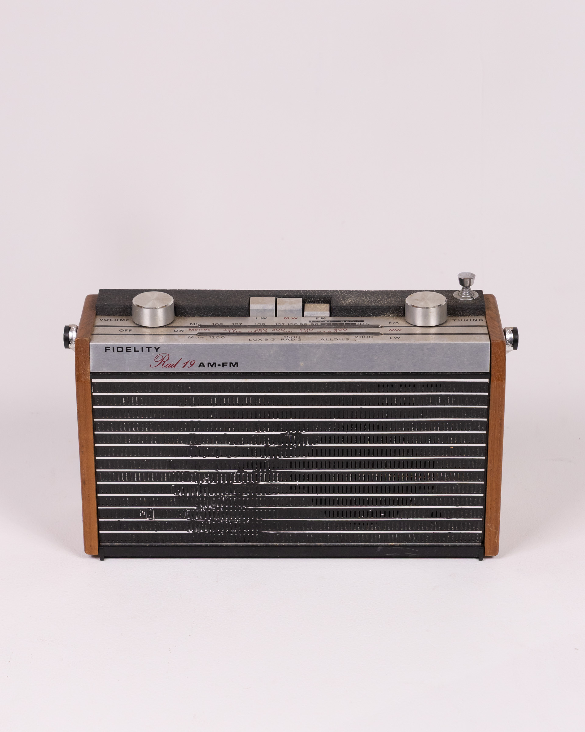 Mid-Century Fidelity Radio with Wood Casing