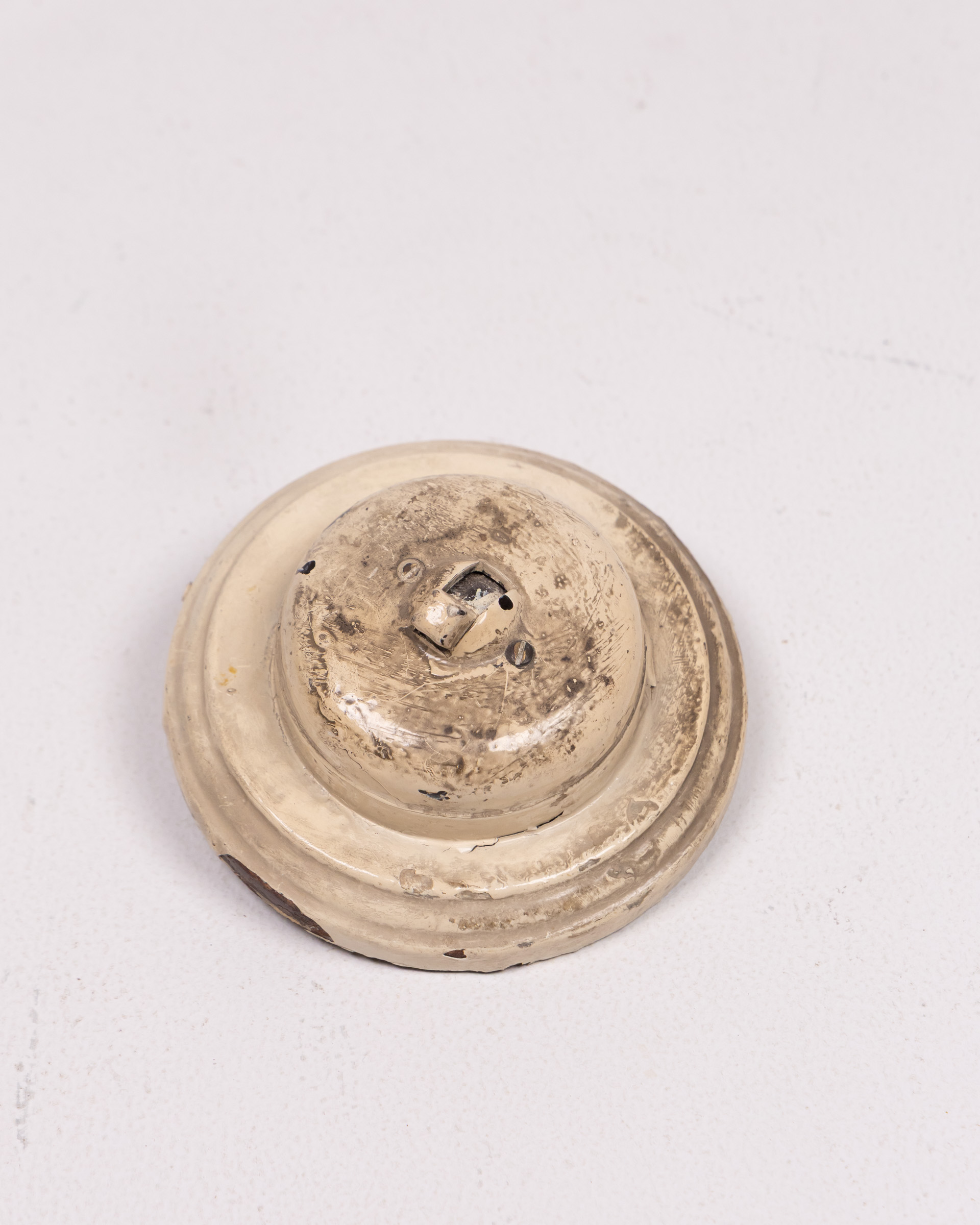 Vintage Cream Ceramic Light Switch Cover with Aged Finish