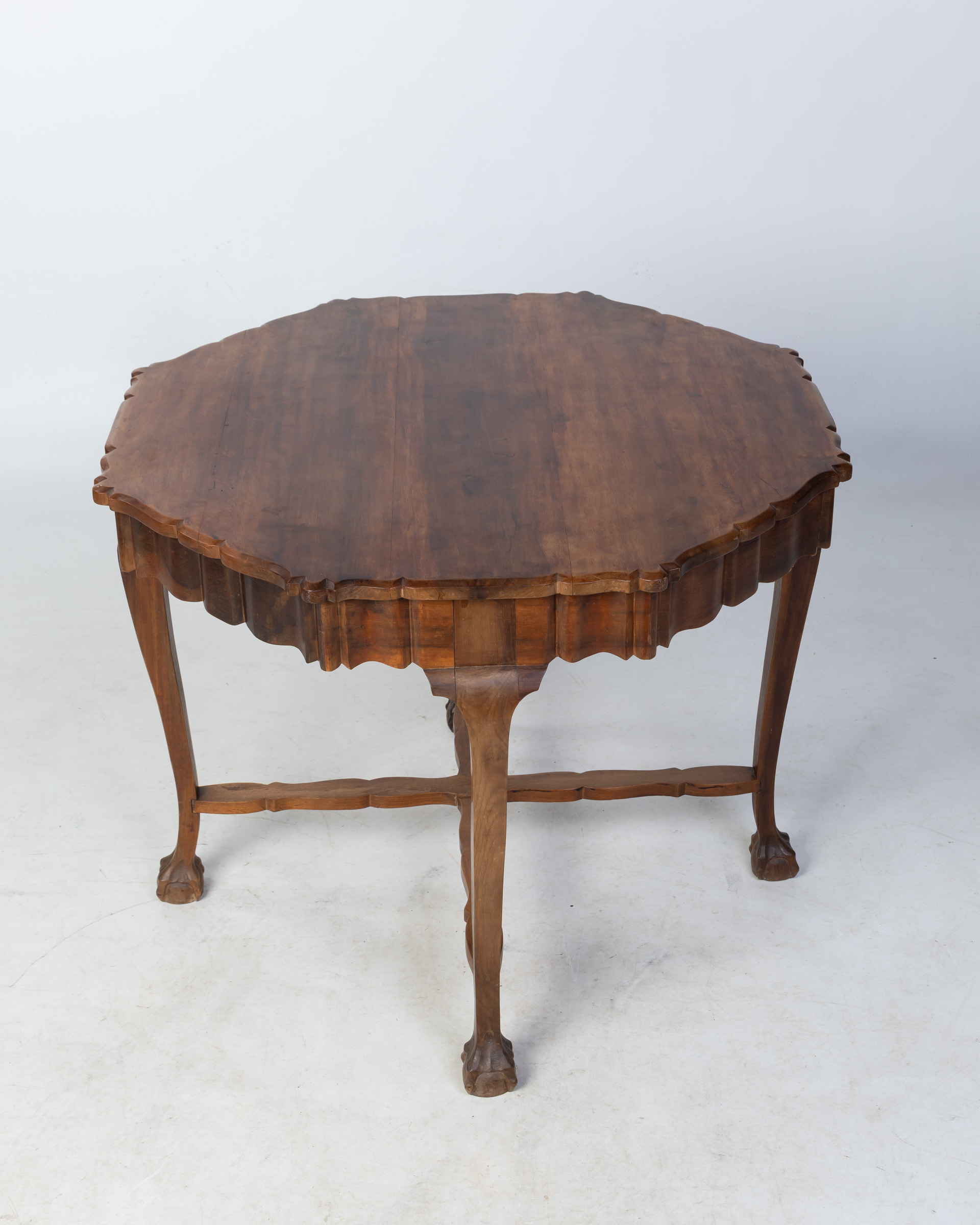 Queen Anne Style African Hardwood Table with Ball and Claw Feet