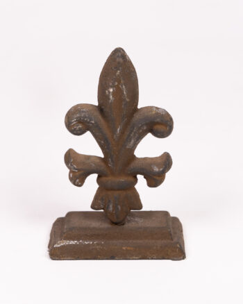 Cast Iron Fleur-de-Lis Bookend with Base