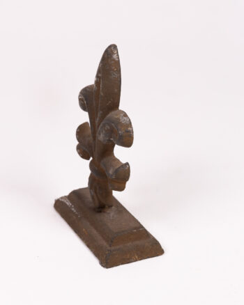Cast Iron Fleur-de-Lis Bookend with Base