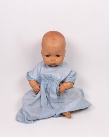 Vintage Roddy Plastic Doll with Blue Dress