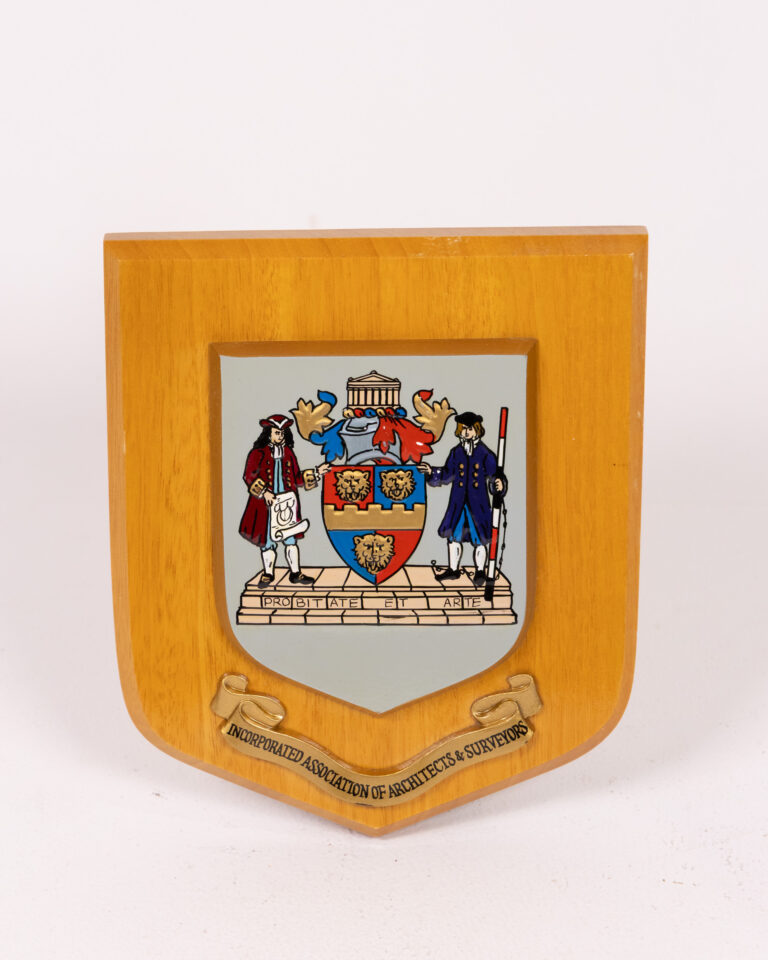 Architects & Surveyors Wooden Shield with Gold Detail