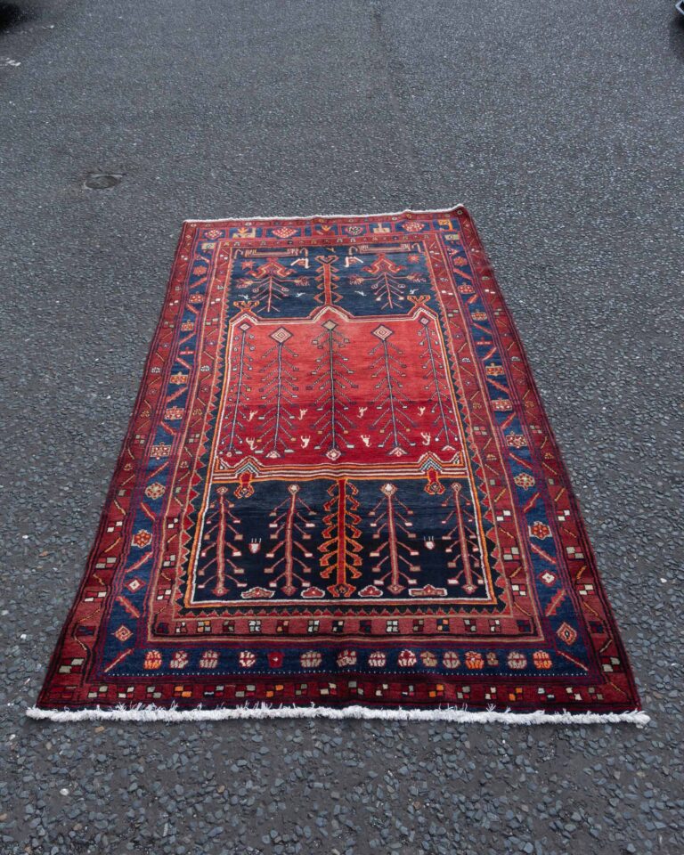 Vintage Wool Rug with Geometric Design JR5