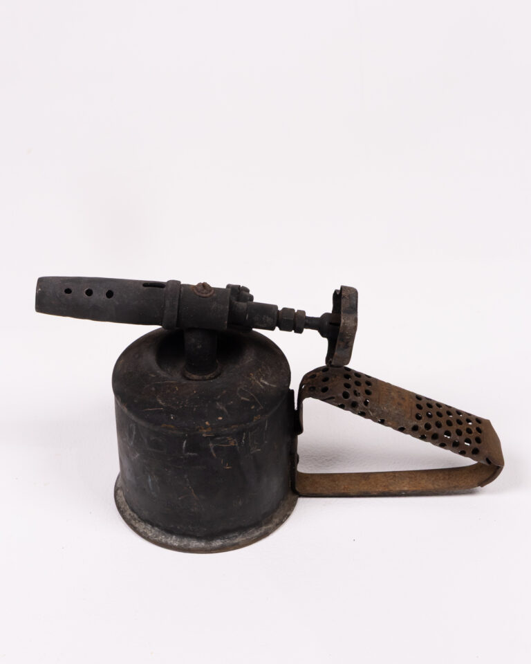Vintage Steel Blowtorch with Perforated Handle