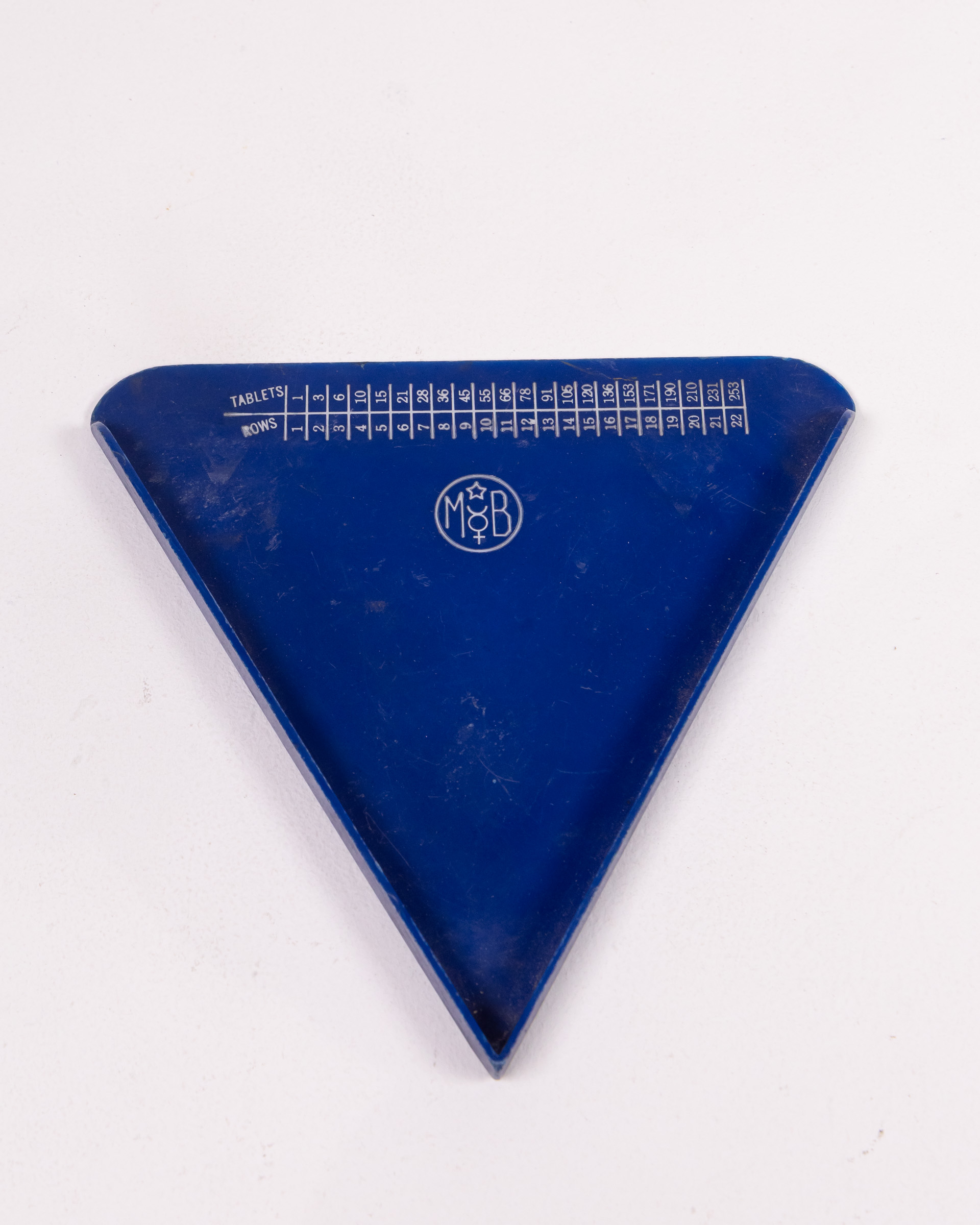 Vintage M&B Plastic Tablet Calculation Tray with Rows