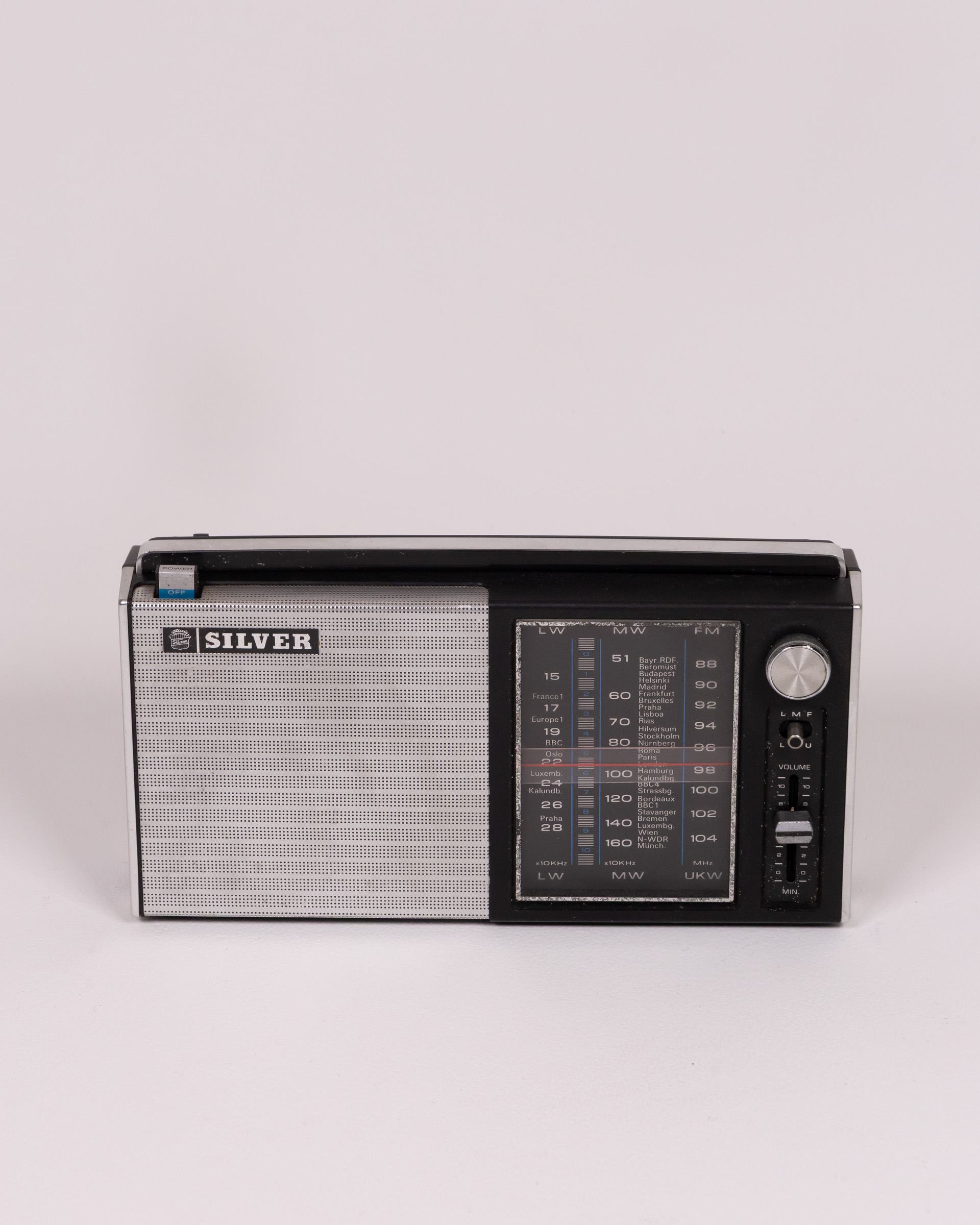 Vintage Silver Portable Radio with Telescopic Aerial
