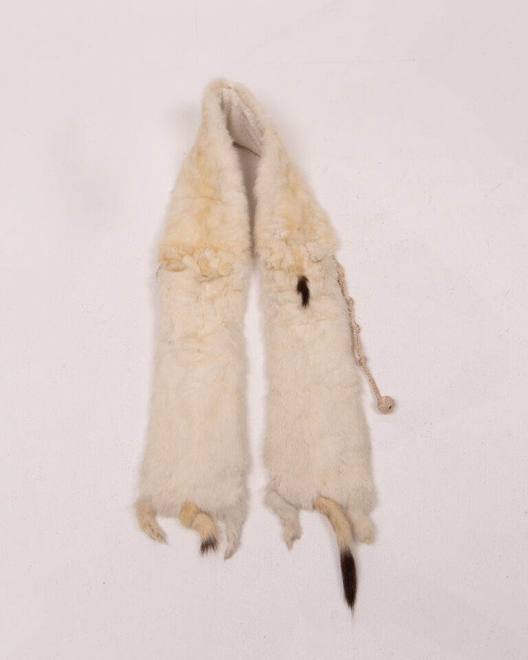 Vintage Ermine Fur Stole with Rope Detail