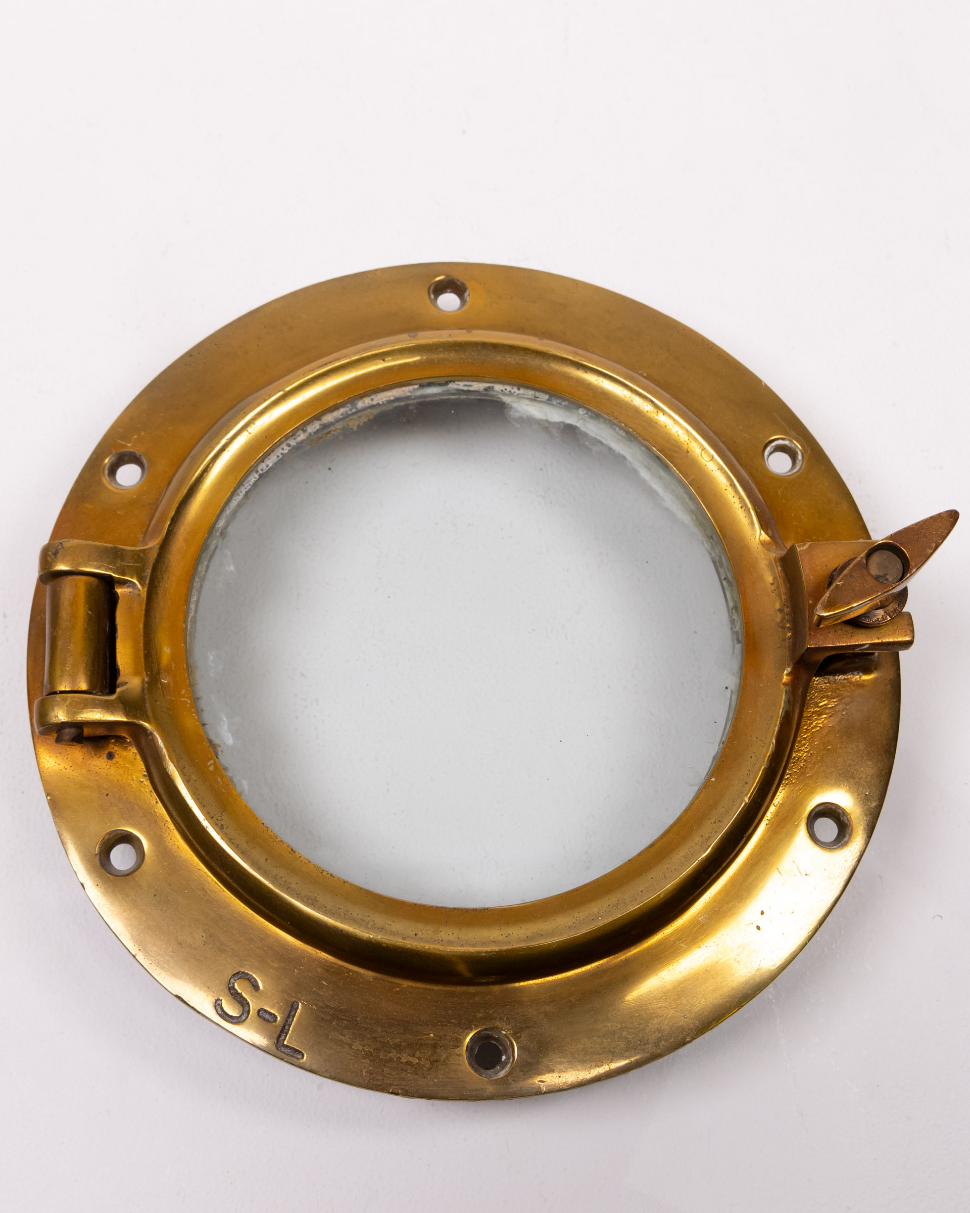 Vintage Brass Porthole with Glass Window