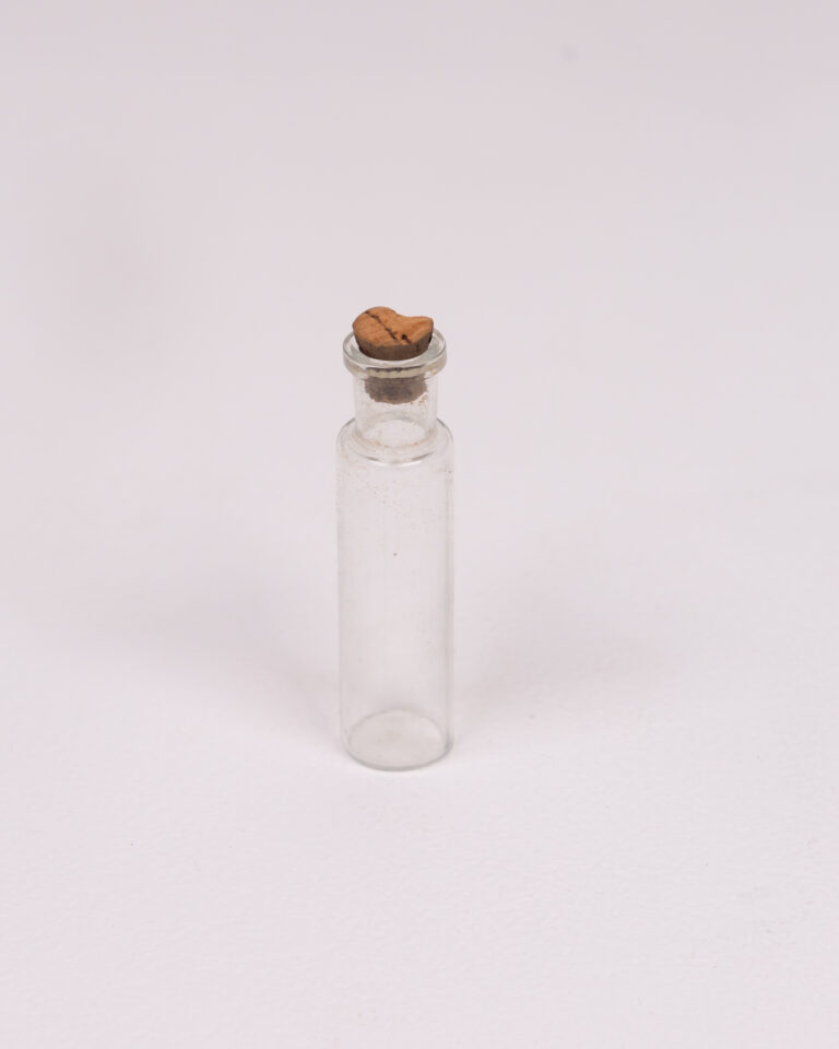 Vintage Small Glass Bottle with Cork Stopper