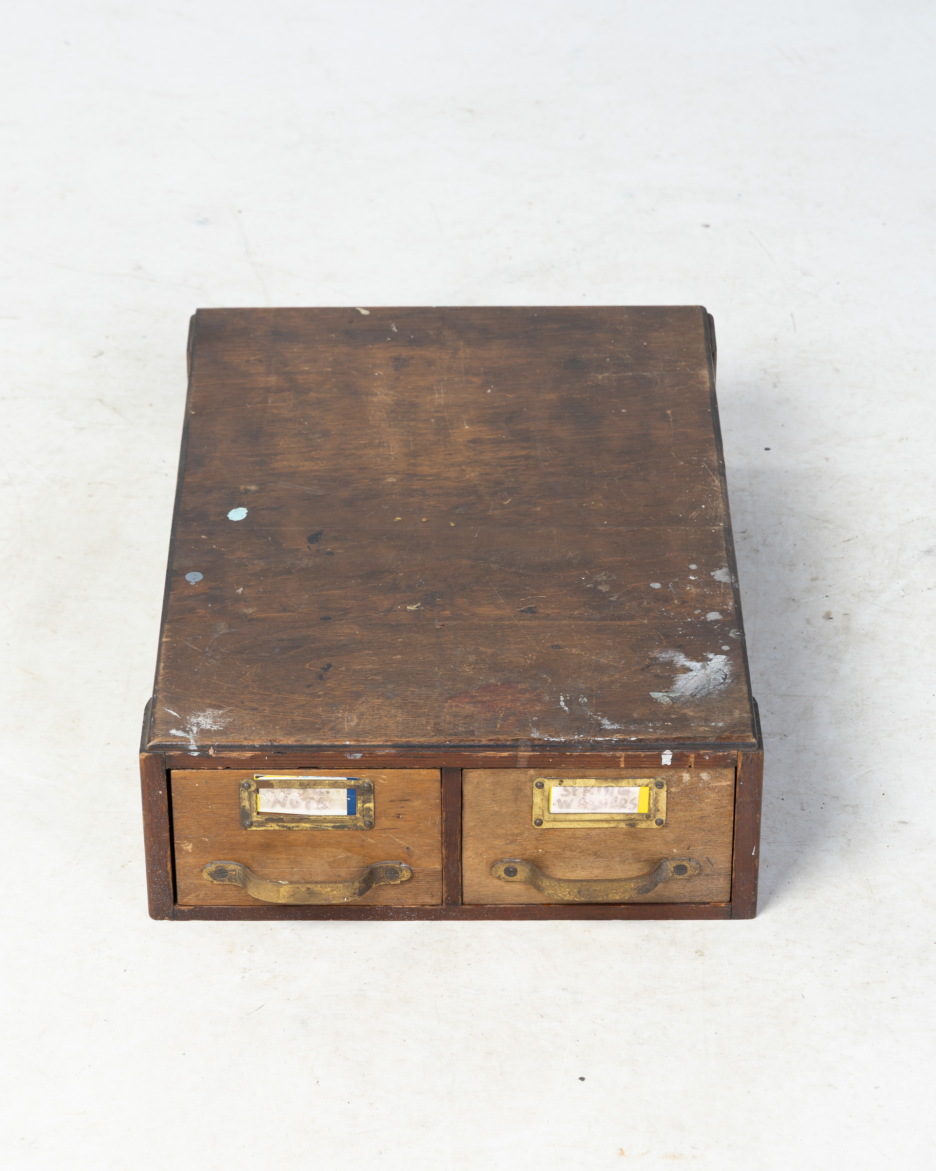 Vintage Wooden Drawer Set with Metal Handles