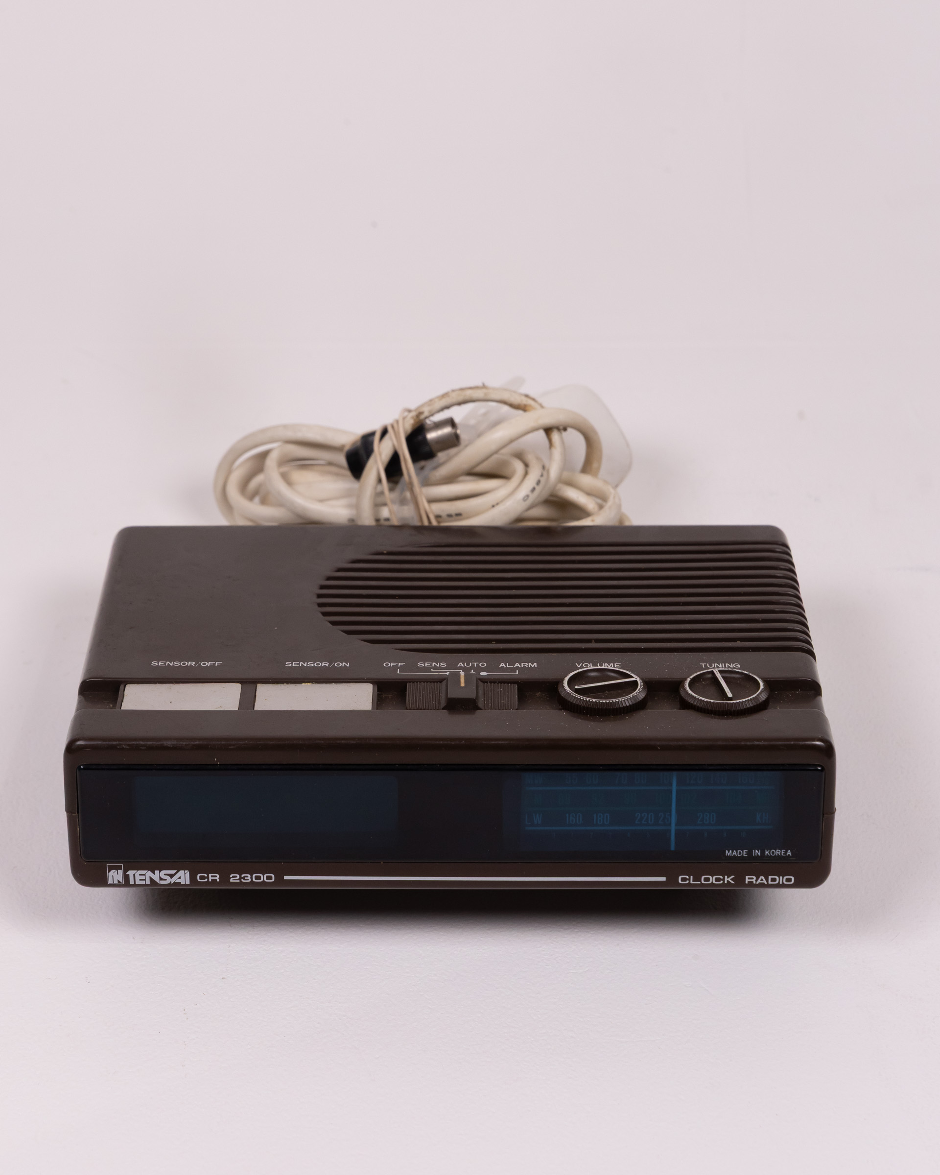 Vintage Plastic Tensai CR 2300 Clock Radio with Controls