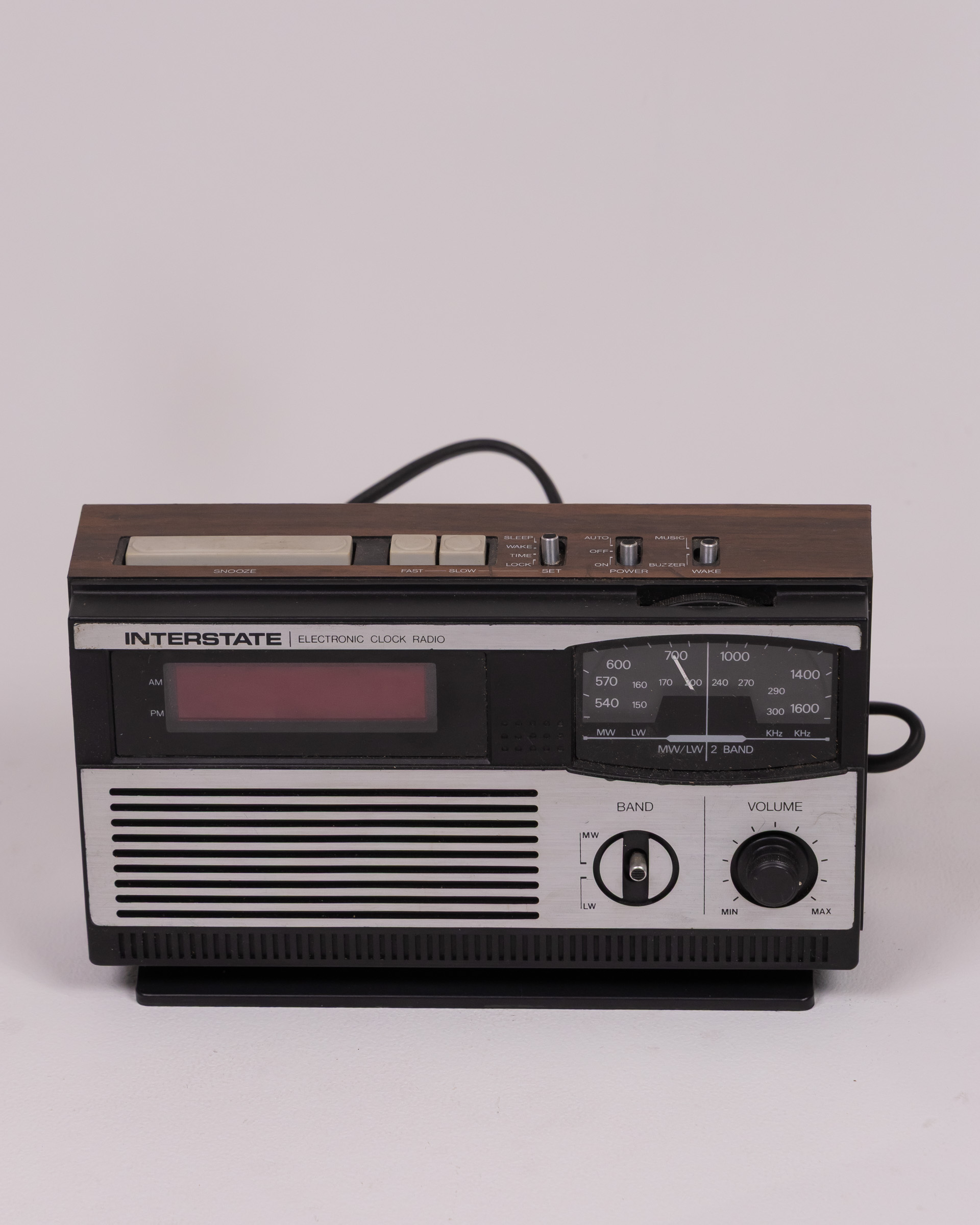 Interstate Electronic Clock Radio with Alarm