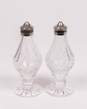 Vintage Silver Plated Glass Salt and Pepper Shakers