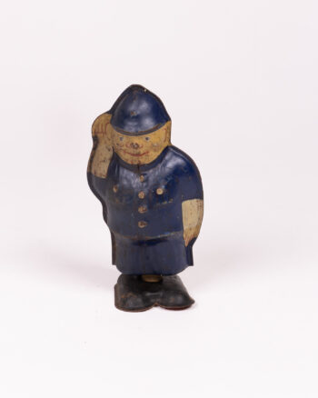 Vintage Tinplate Toy Policeman Figure, Hand Painted