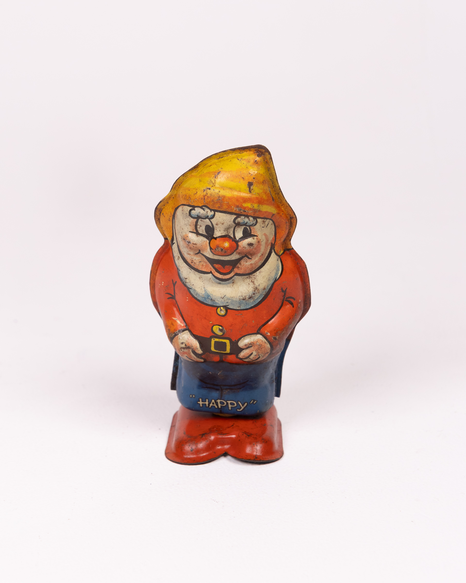 Vintage Disney Happy Metal Wind-Up Toy by Walt Disney