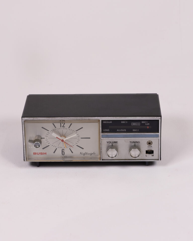 Vintage Bush Nightingale Clock Radio with Tuning Dials