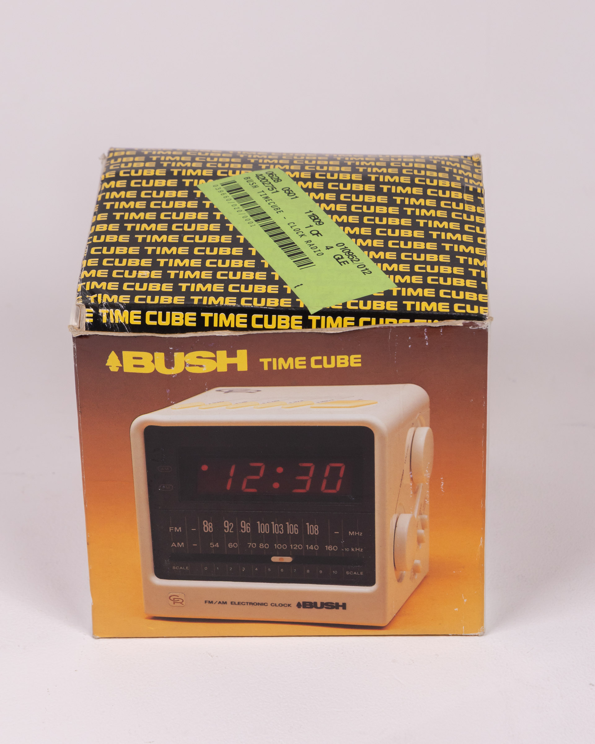 Vintage Alba Time Cube Clock Radio with Box
