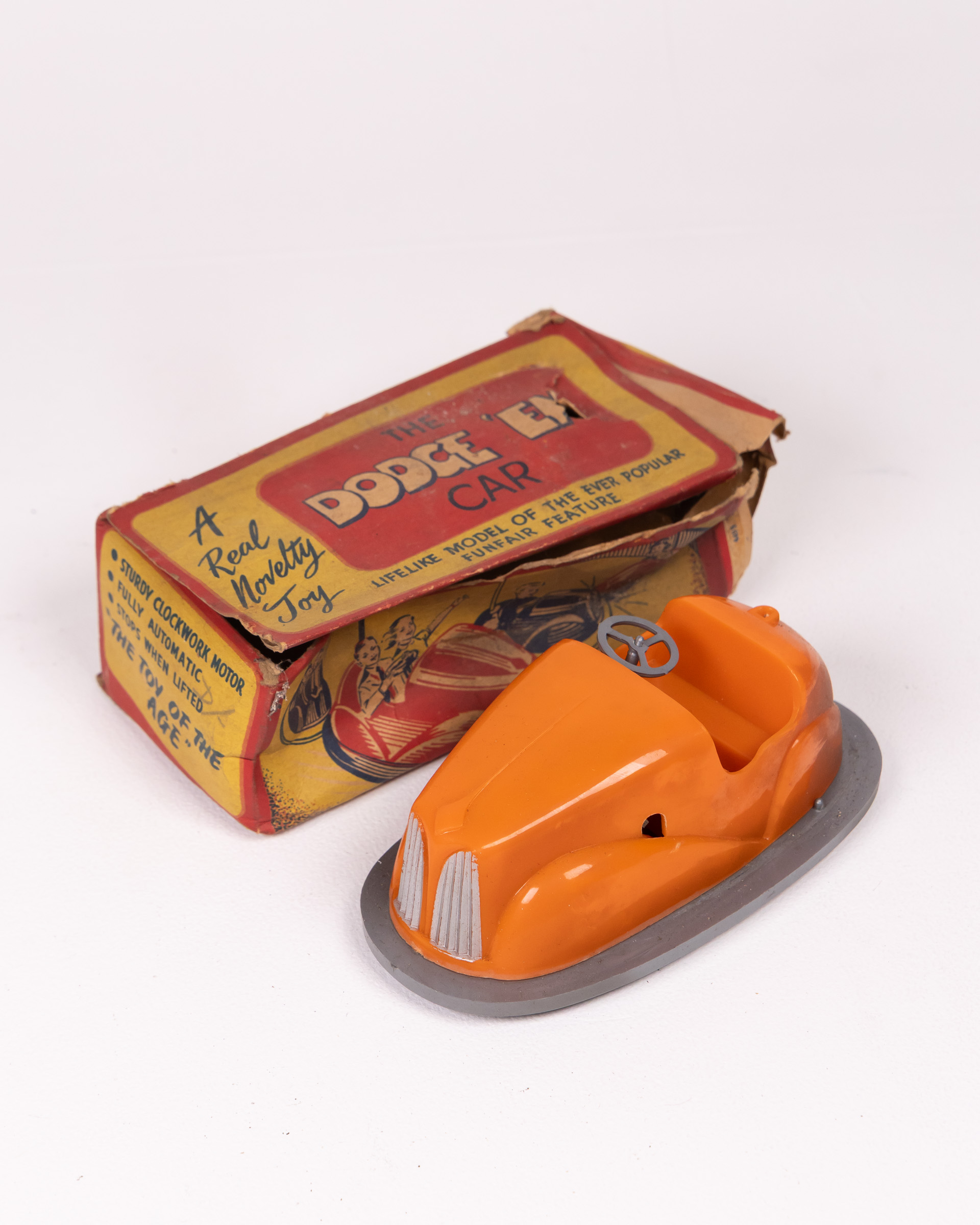 Vintage Dodge ‘Ex’ Car Plastic Clockwork Toy with Box