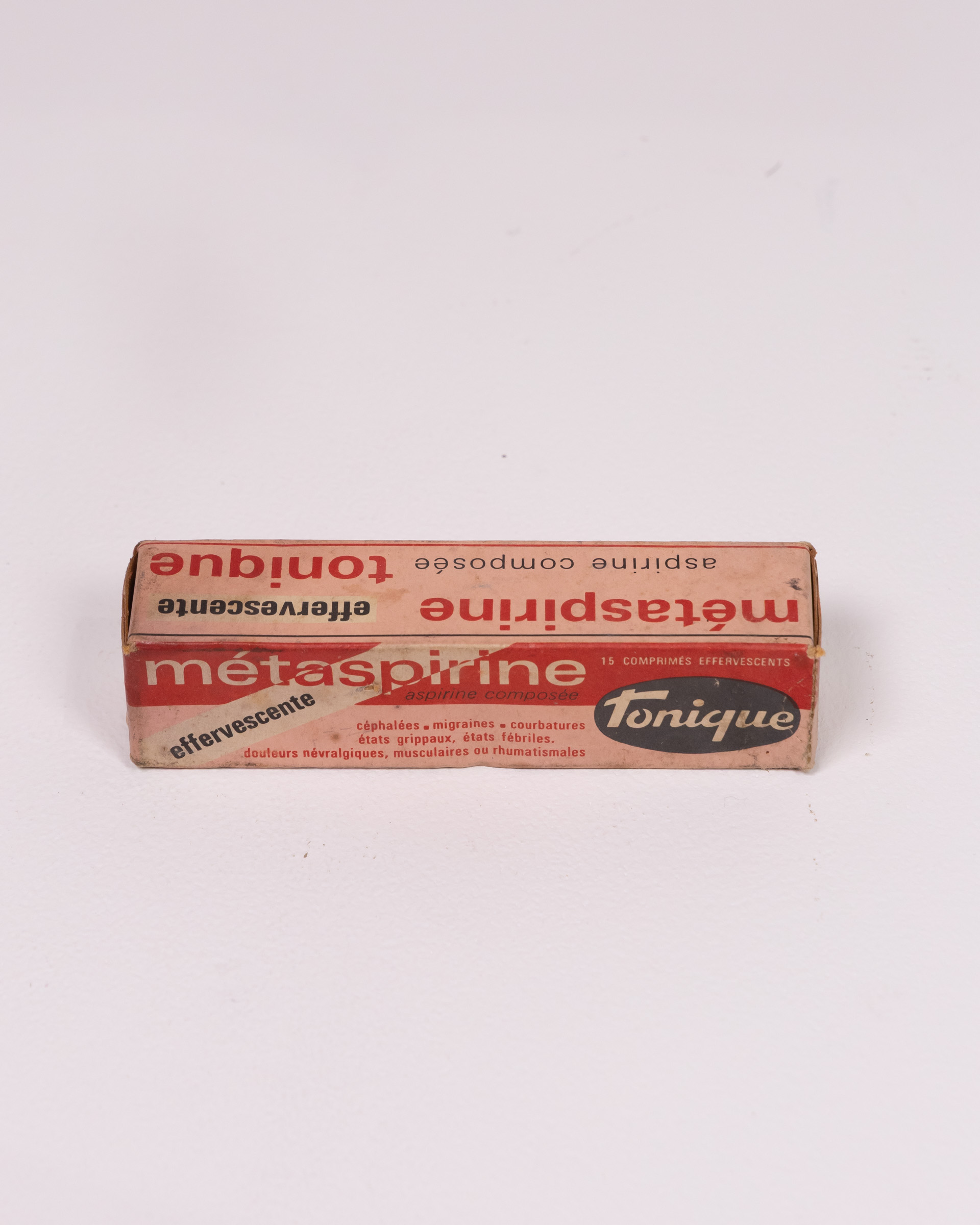 Vintage Metaspirine Paper Box with French Text