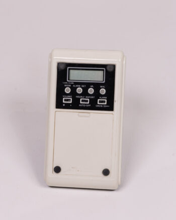 Cream Plastic Digital Alarm Clock with Settings