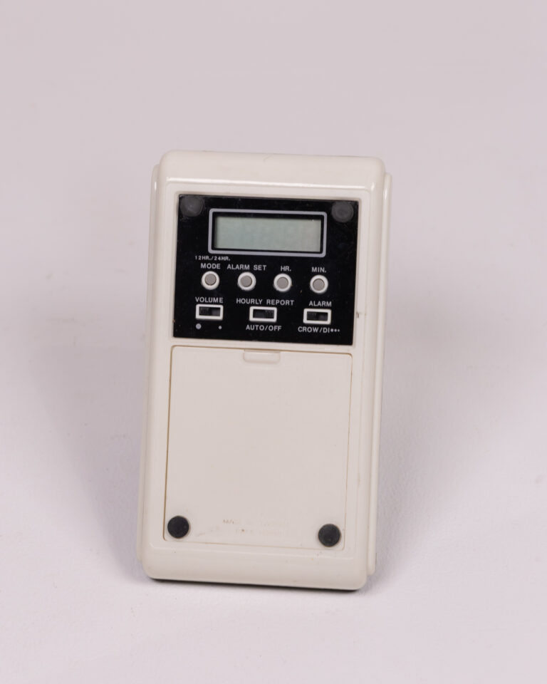 Cream Plastic Digital Alarm Clock with Settings