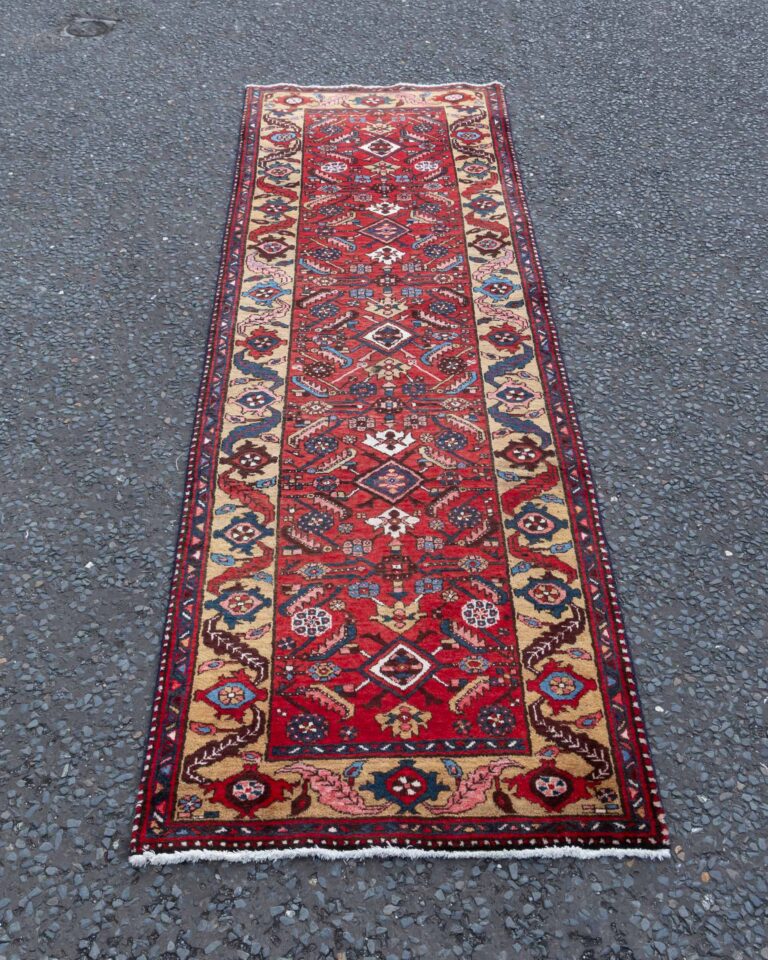 Vintage Persian Fabric Rug Runner with Intricate Design JR3