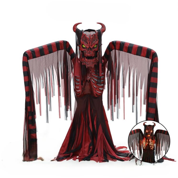Underworld Demon Halloween Animatronic Animated Prop with Light Up Eyes