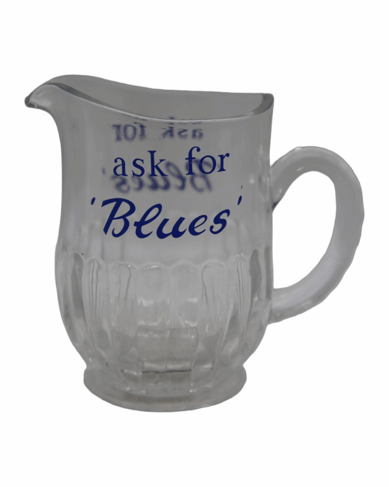 1920s Ask For 'Blues' Glass Jug [w383]