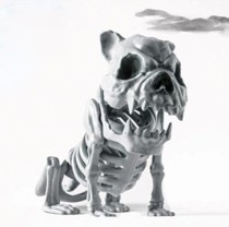 Creepy Bulldog Skeleton Halloween Prop Decoration