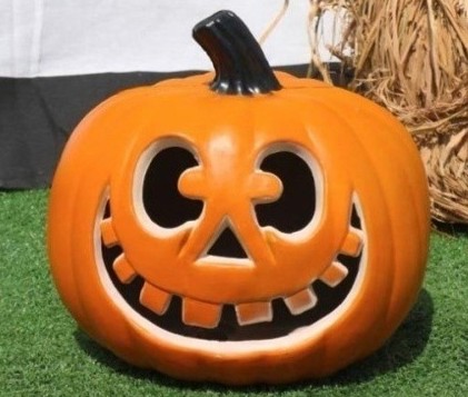 Smiley Jack-O Lantern Halloween Pumpkin Light Up Feature